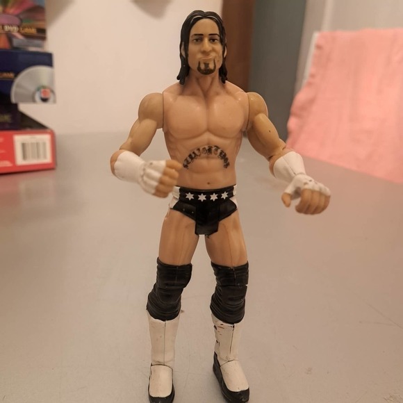 2012 WWE Mattel CM Punk Flex Force Wrestling Figure Black White - Picture 3 of 4